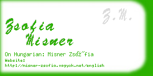 zsofia misner business card